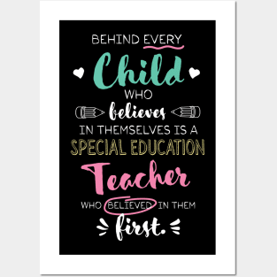 Great Special Education Teacher who believed - Appreciation Quote Posters and Art